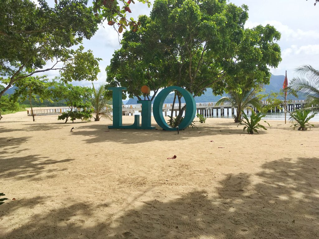 Lio Sign on the beach