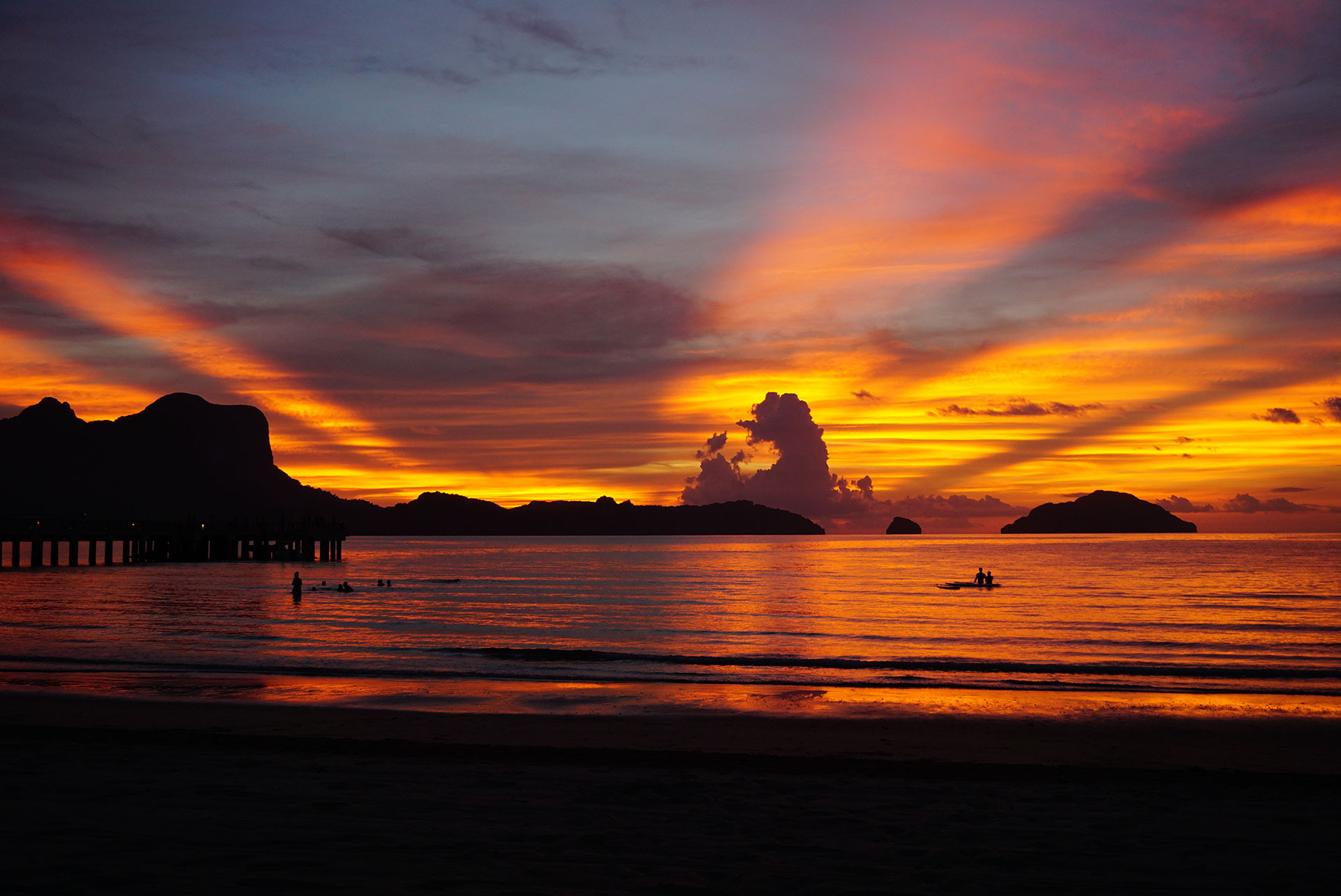 Sunset at Lio Beach Philippines