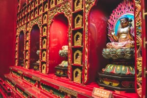 Inside Buddha Tooth Relic Temple