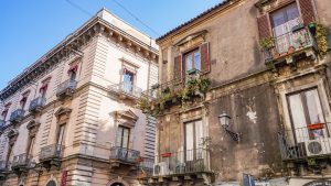 Buildings on the Streets of Catania Sicily