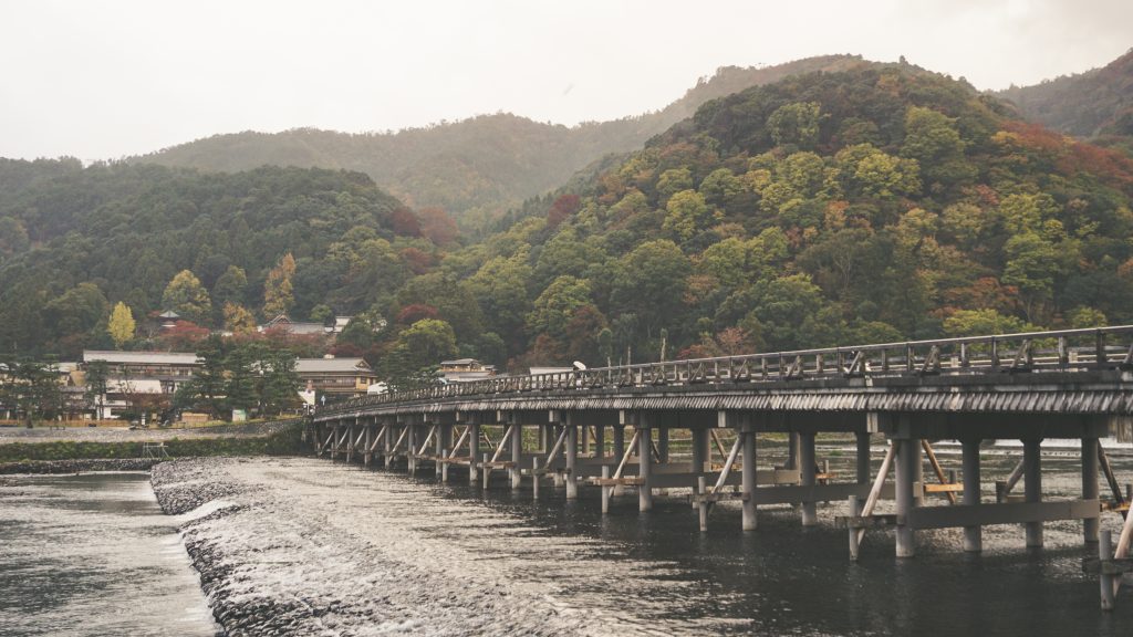 Bridge over water in Kyoto