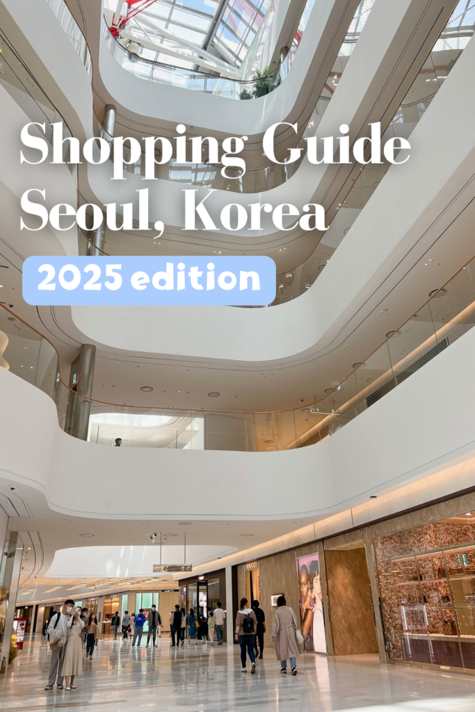 Shopping Guide Seoul Korea 2025 pinterest pin2