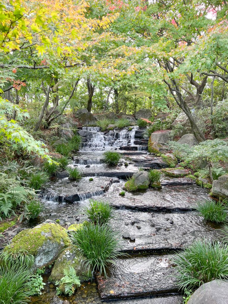 waterfall at Koko-en Garden