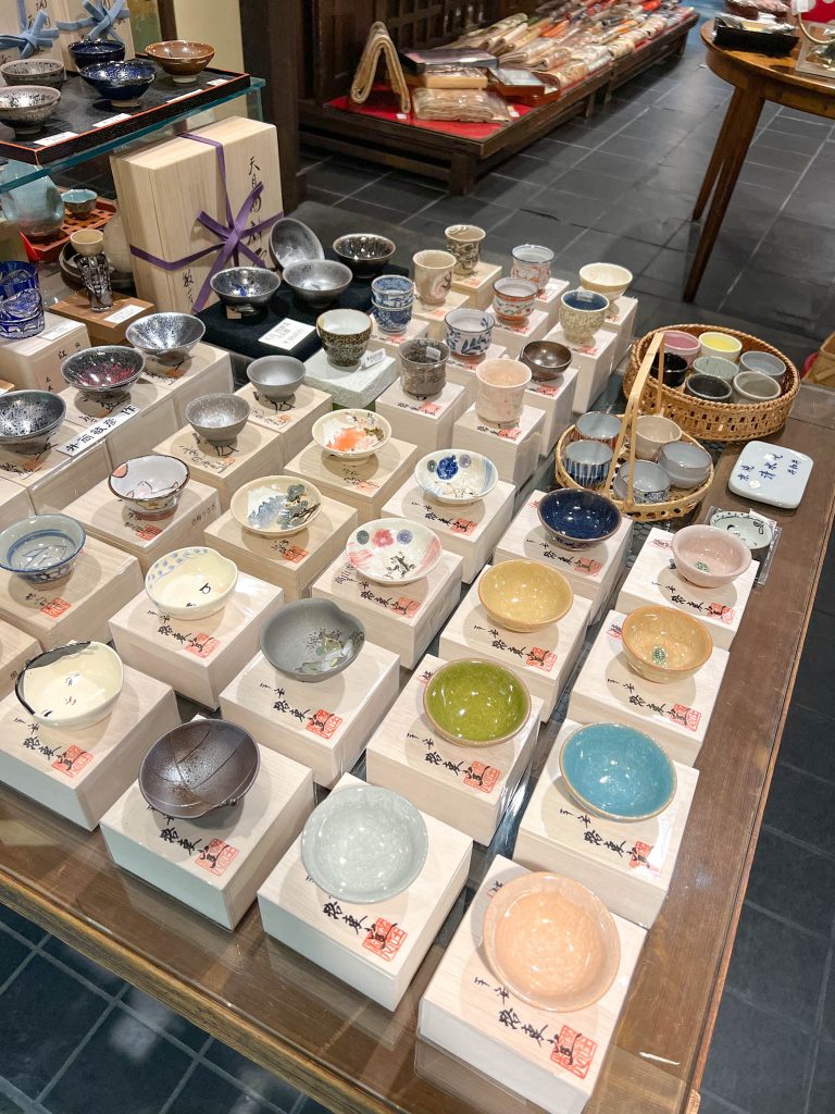 Pottery sold in Kyoto shop