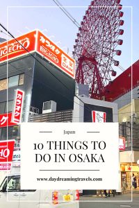 Things to do in Osaka Pinterest Pin