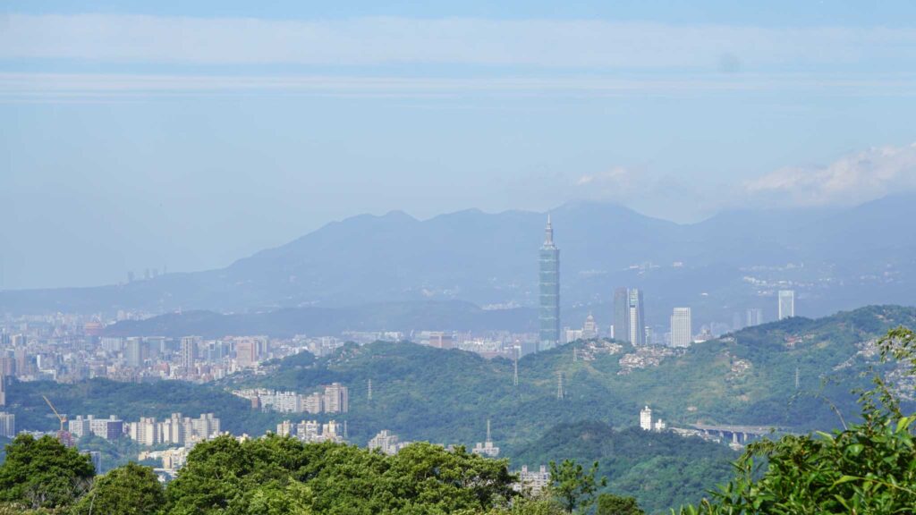 Taipei skyline from Maokong Mountain