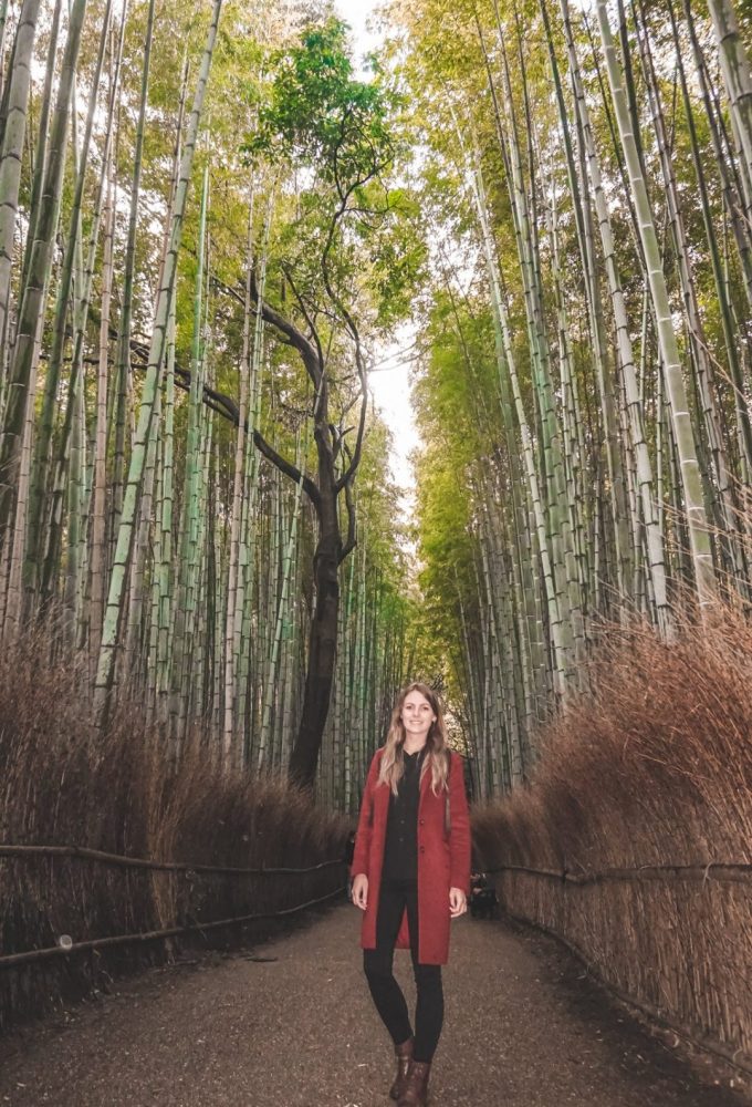 Arashiyama Bamboo Forest1 Woman in Arashiyama Bamboo Forest